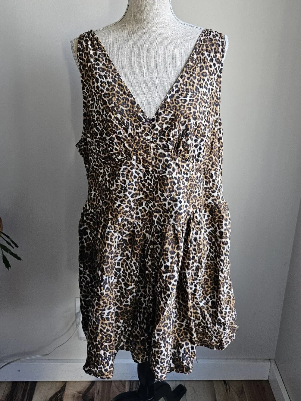 American Eagle Outfitters Leopard Print Romper - Brown & Black - Picture 2 of 7